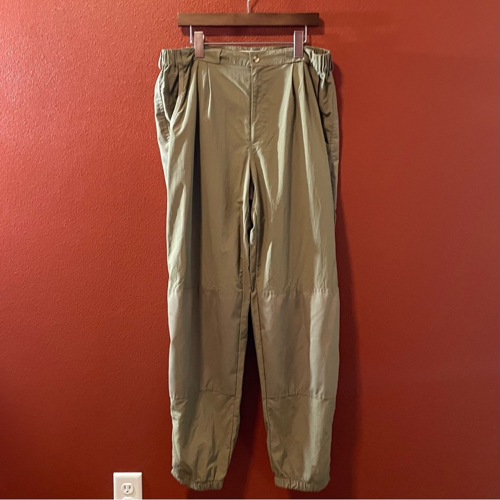 Rail Riders Women’s Outdoor Green Gorpcore Nylon Wide Hiking Pants‎